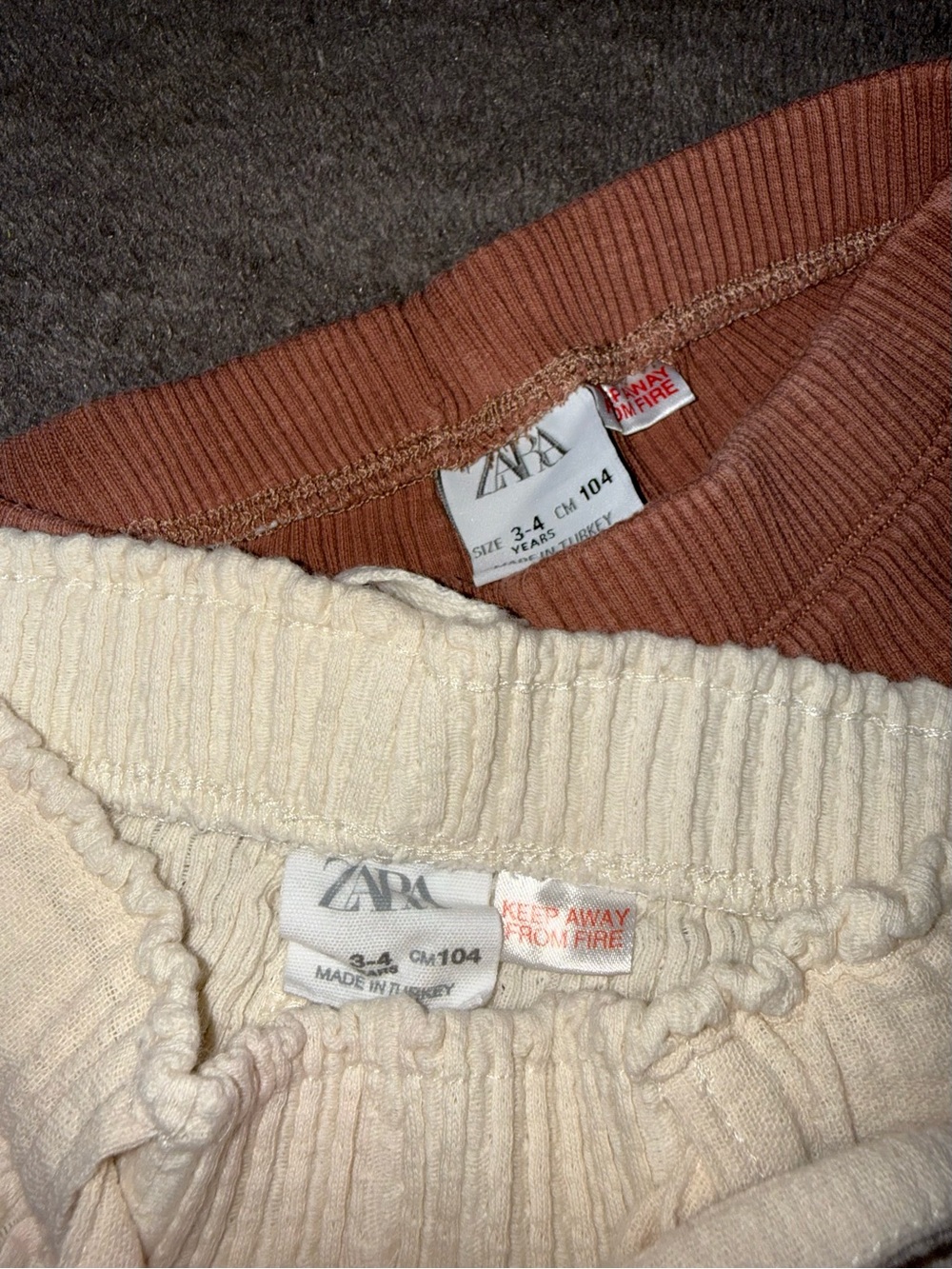 Zara Girls Ribbed Ruffle Shorts Bundle Size 3-4 - Picture 3 of 3